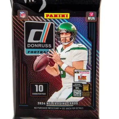 Panini 2024 Donruss Football Mega 1 Single Pack (The pack is Ripped open on our live stream & Shipped to you) box card