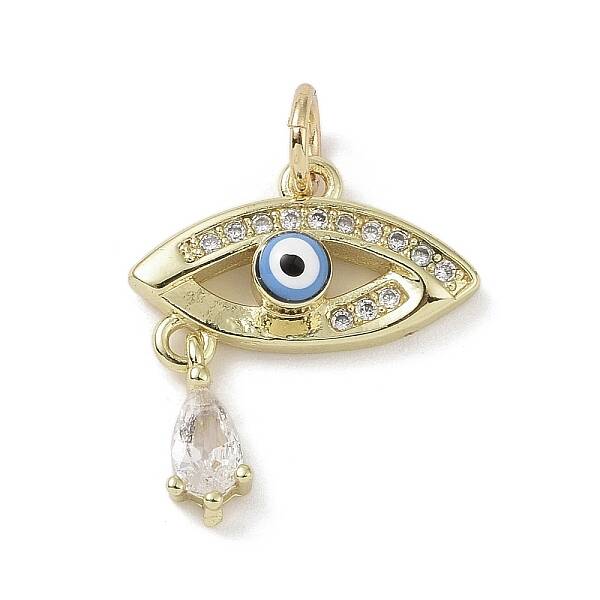 Real 18K Gold Plated Brass Micro Pave Cubic Zirconia Pendants