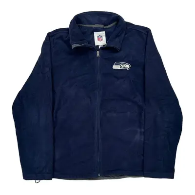 Seattle Seahawks Nfl Nfl Fleece Jacket - XL Navy Polyester