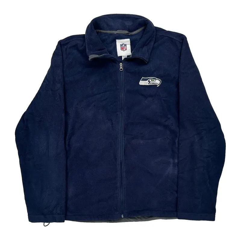 Seattle Seahawks Nfl Nfl Fleece Jacket - XL Navy Polyester