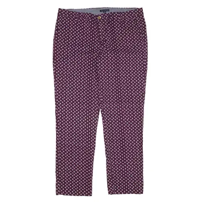 TOMMY HILFIGER Floral Trousers Purple Slim Tapered Womens W36 L29