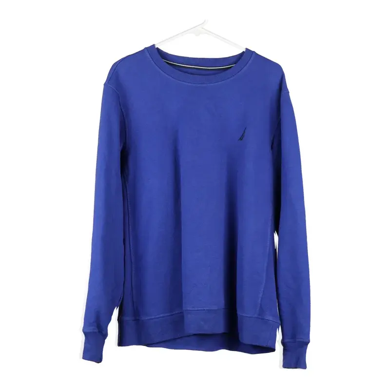 Nautica Sweatshirt - Large Blue Cotton