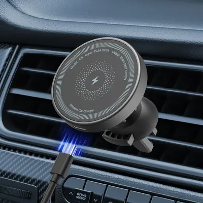 15W Magnetic Wireless Car Phone Holders & Mounts for Car Air Vent, Compatible with iPhone 16/15/14/13/12 Pro Max Series