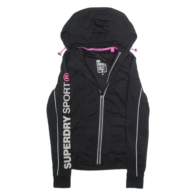 SUPERDRY Womens Jacket Black Hooded S