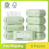 Unifree Face Clean Towels, Disposable, 100% Plant Fiber & Biodegradable, Ultra Soft & Thick, Large 7.9''x7.9'', Unisex, Super...