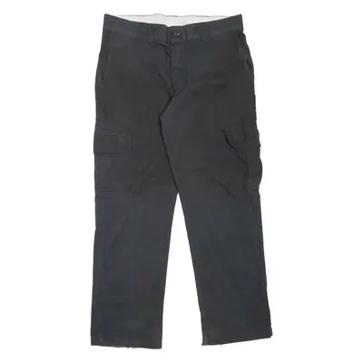 DICKIES Cargo Style Workwear Mens Trousers Black Regular Straight W32 L30