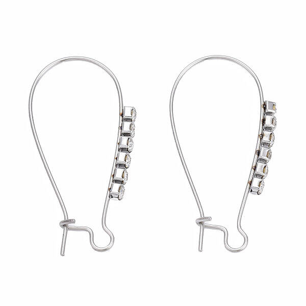 304 Stainless Steel Hoop Earrings Findings Kidney Ear Wires