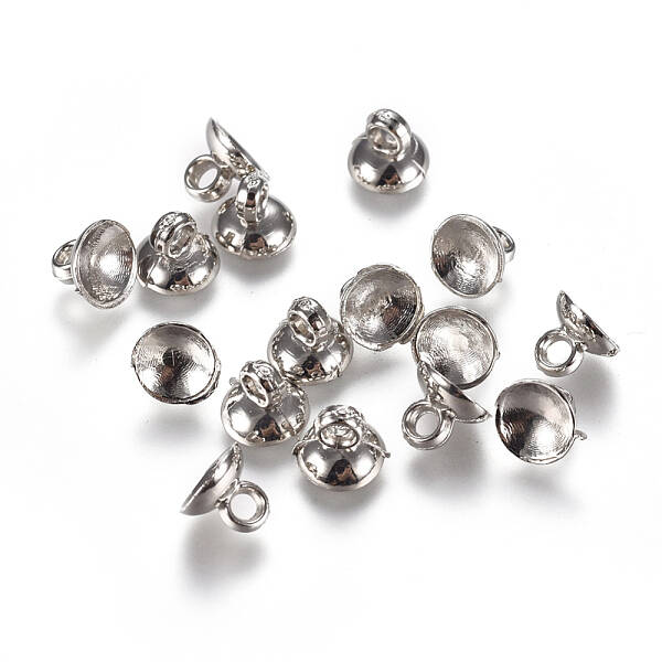 CCB Plastic Bead Cap Pendant Bails
