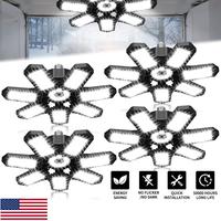 LED Garage Lights, Total 600LM Deformable Best Garage Light Ceiling LED Shop Lights, 160W E26/E27 LED Light Garage Lighting w...