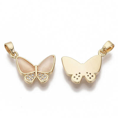 Brass Micro Pave Cubic Zirconia Charms