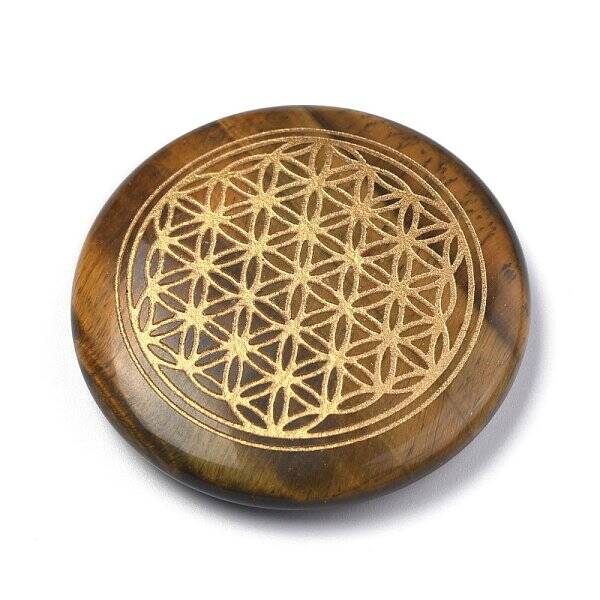 Chakras Themed Natural Tiger Eye Cabochons
