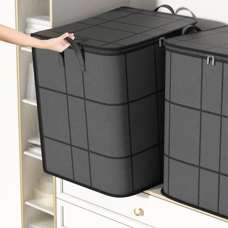 Large Capacity Clothes Storage Bag, 1/6 Counts Foldable Clothes Storage Bag with Handle, Folding Dustproof Storage Organizer ...