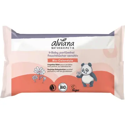 Alviana naturkosmetik Baby Wipes Sensitiv 48 pieces.