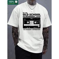 Men's Retro Graphic Cotton T-Shirt - \