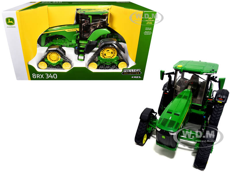John Deere 8RX 340 Track-Type Tractor Green Prestige Collection 1/16 Diecast Model by ERTL TOMY