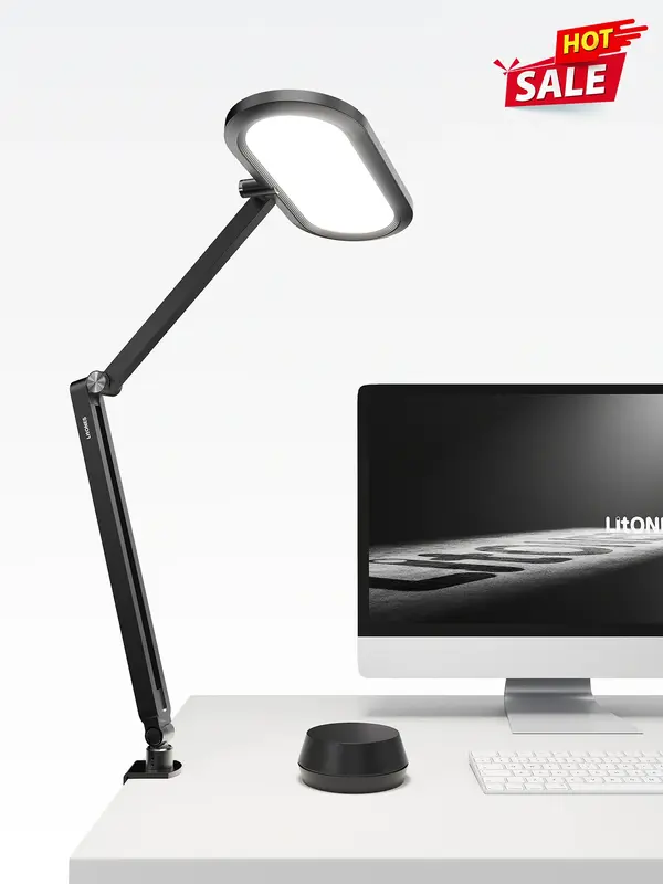Double-Sided Home Office Lighting with Clamp - EaseGlow H01