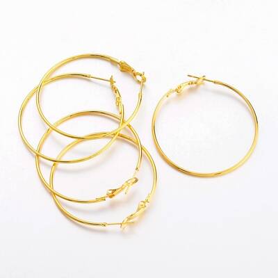 Brass Earring Findings Hoops