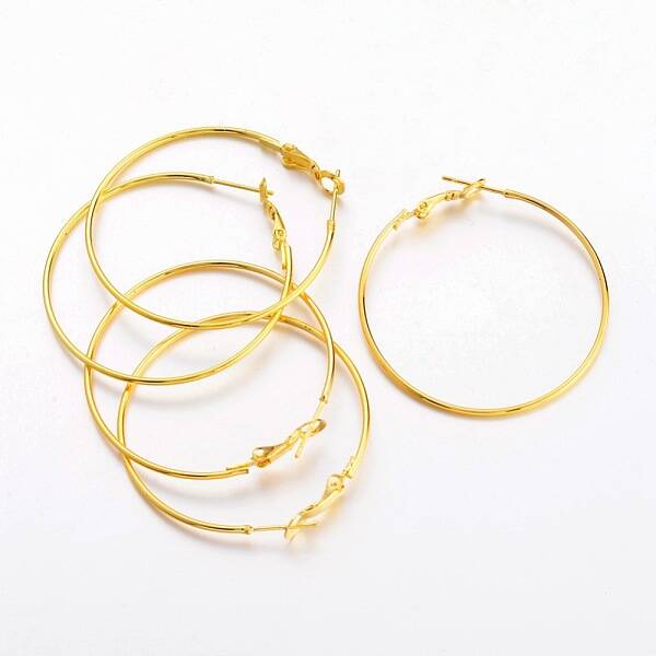 Brass Earring Findings Hoops