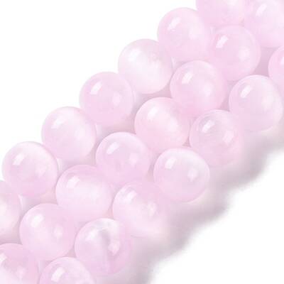 Natural Selenite Beads Strands