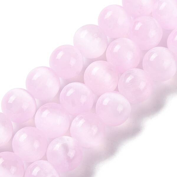 Natural Selenite Beads Strands