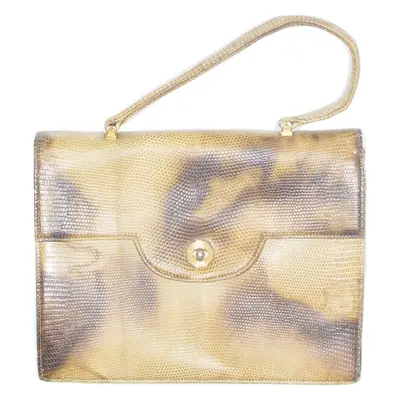Womens Handbag Brown Leather Animal Print