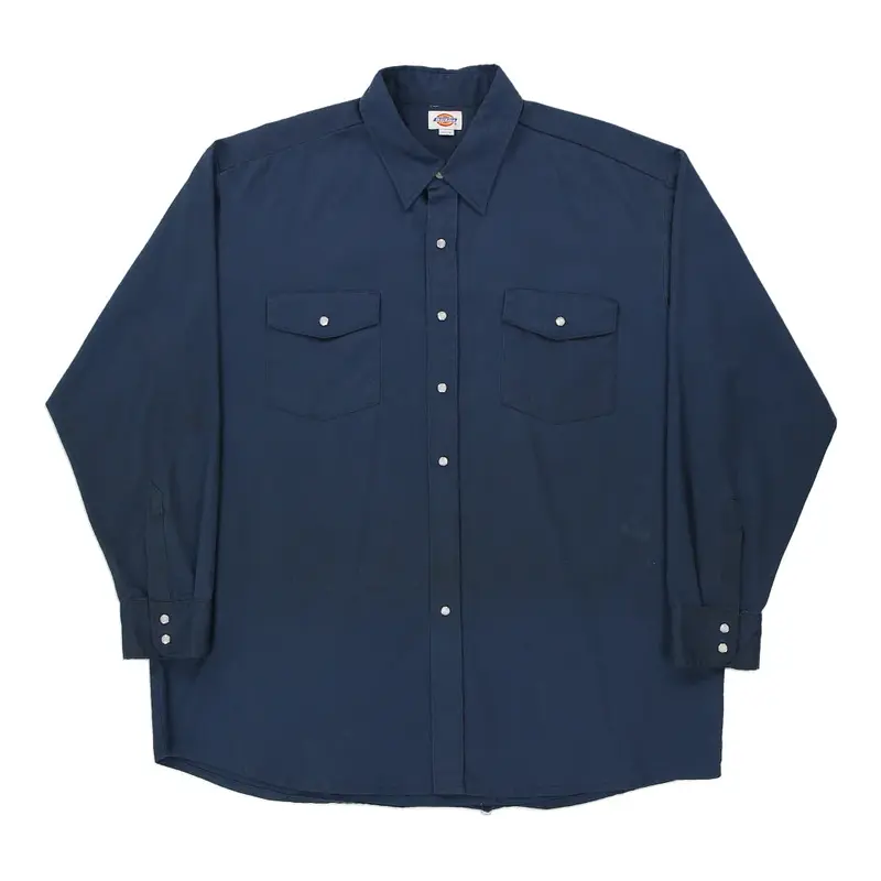 Dockers Shirt - XL Navy Cotton Blend