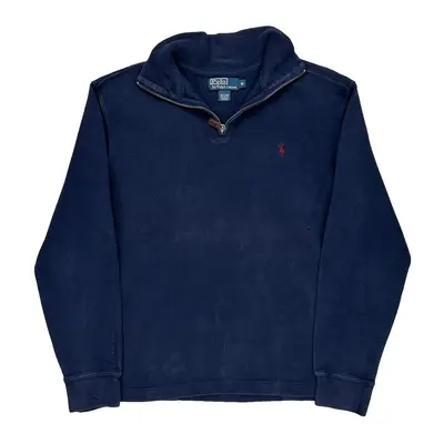 Polo By Ralph Lauren 1/4 Zip - Medium Navy Cotton