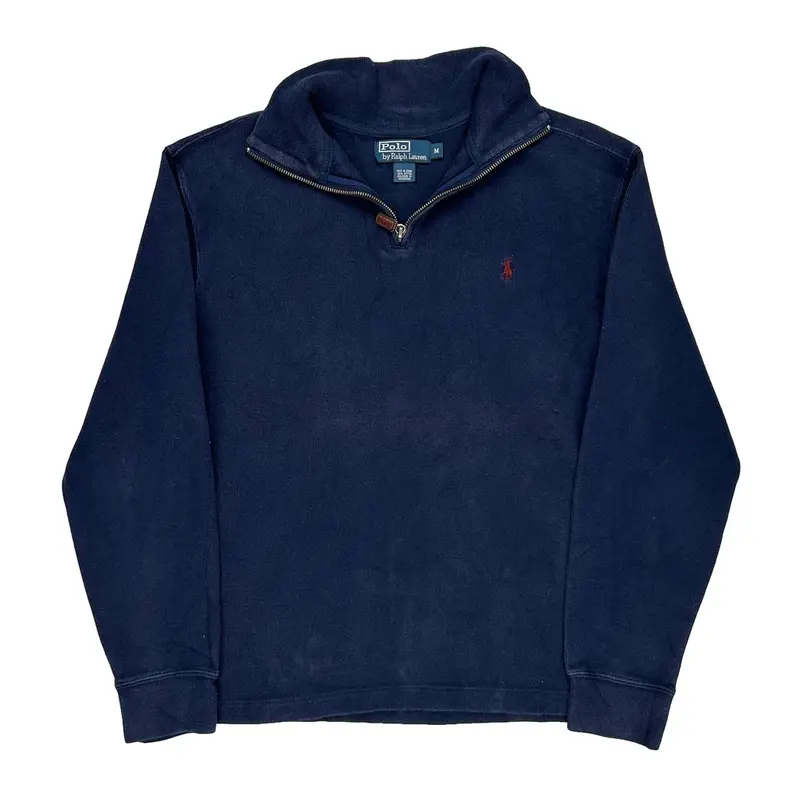 Polo By Ralph Lauren 1/4 Zip - Medium Navy Cotton