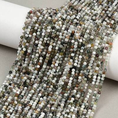 Natural Moss Agate Beads Strands