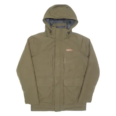 COLUMBIA Mens Jacket Green Hooded S