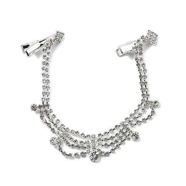 Alloy Rhinestone Hair Chain
