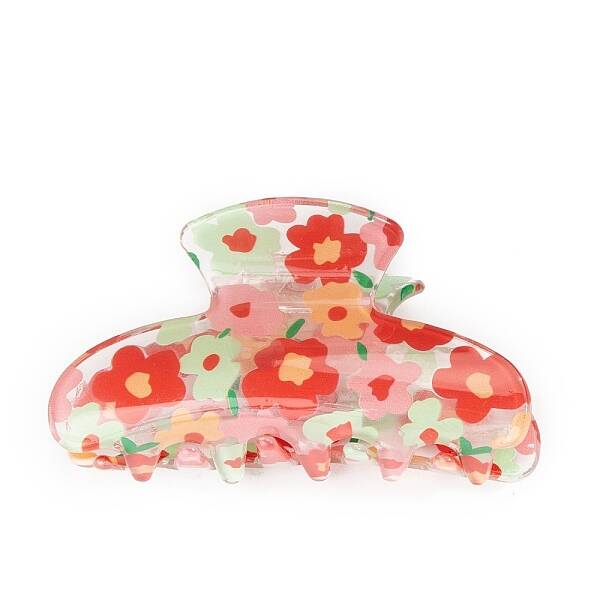 Flower PVC Claw Hair Clips