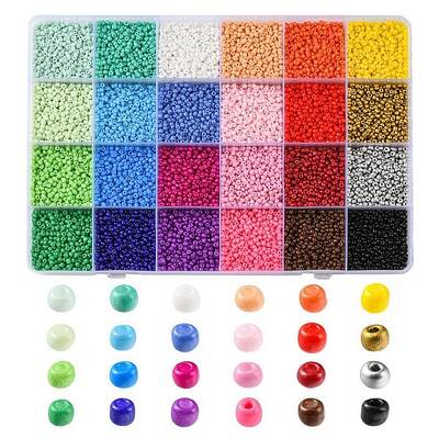 312G 24 Color 12/0 Baking Paint Glass Seed Beads