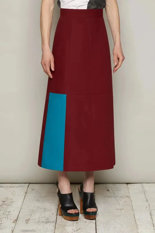 Huberta Skirt (Maroon) | size: S