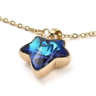 Maple Leaf Glass Pendant Necklaces