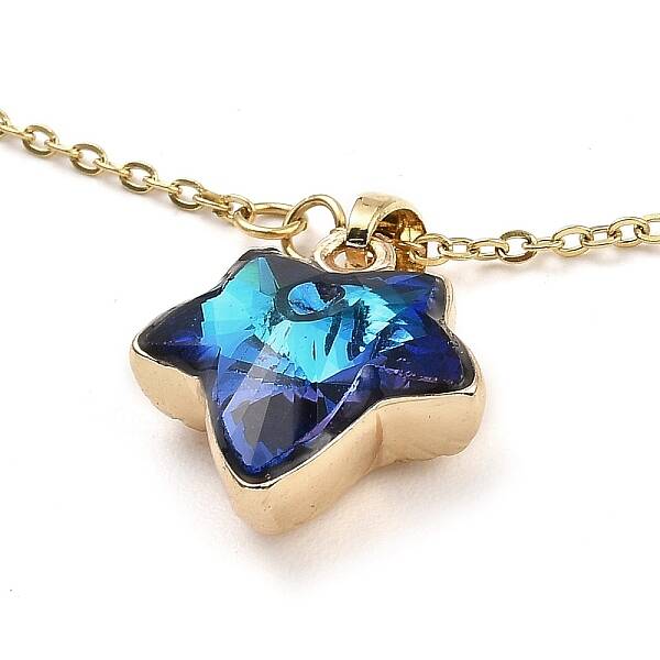 Maple Leaf Glass Pendant Necklaces
