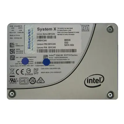 00YC345 Lenovo 800GB Multi-Level Cell SATA 6Gb/s 2.5-Inch Solid State Drive