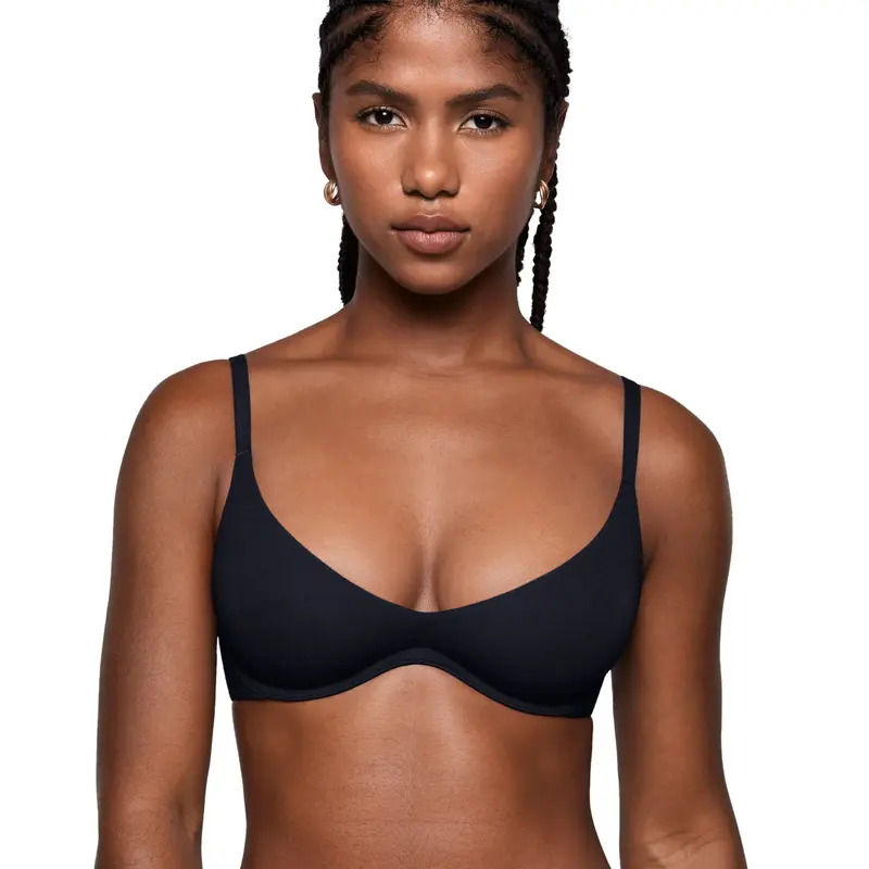 INLYRIC Women's Inbarely Plus Plunge Bra - Unlined Underwire Sexy Demi Balconette Bras
