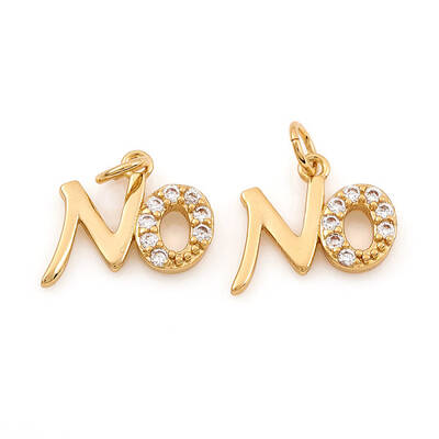 Brass Micro Pave Cubic Zirconia Charms