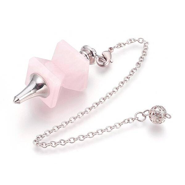 Natural Rose Quartz Dowsing Pendulums