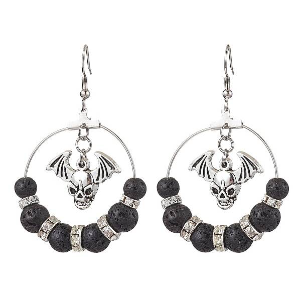 Brass with 304 Stainless Steel Dangle Earring