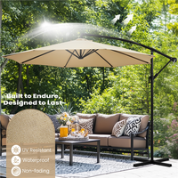 【On Sale】 Yaheetech 10FT Patio Offset Umbrella with Crank & Cross Base, Outdoor Hanging Cantilever Umbrella Market Table ...
