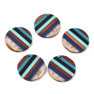 Transparent Resin & Walnut Wood Pendants