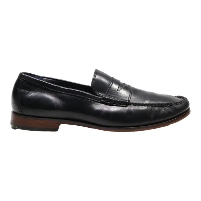 COLE HAAN Loafer Shoes Black Leather Mens UK 10