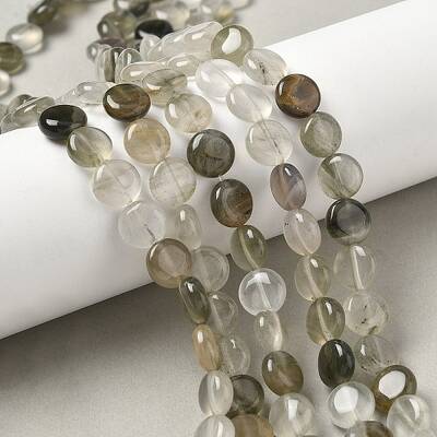 Natural Green Rutilated Quartz Beads Strands