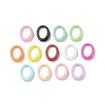 Spray Painted Alloy Spring Gate Rings