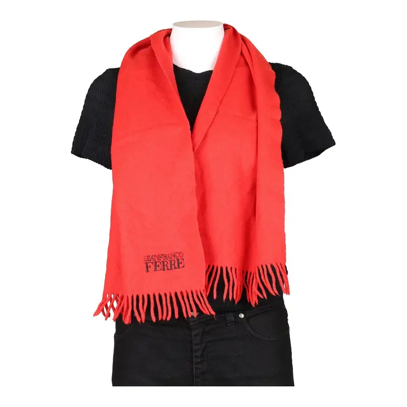 Gianfranco Ferre Scarf - No Size Red Wool