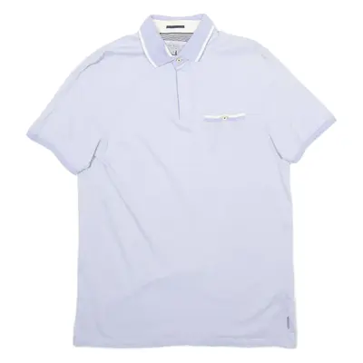 TED BAKER Mens Polo Shirt Purple L