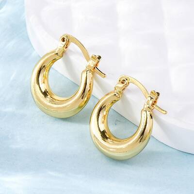 Chunky Huggie Hoop Earrings for Women