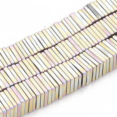 Electroplate Non-magnetic Synthetic Hematite Beads Strands